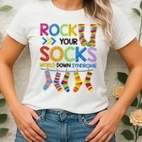 Rock Your Socks World Down Syndrome Awareness Women's T-Shirt thumb 2
