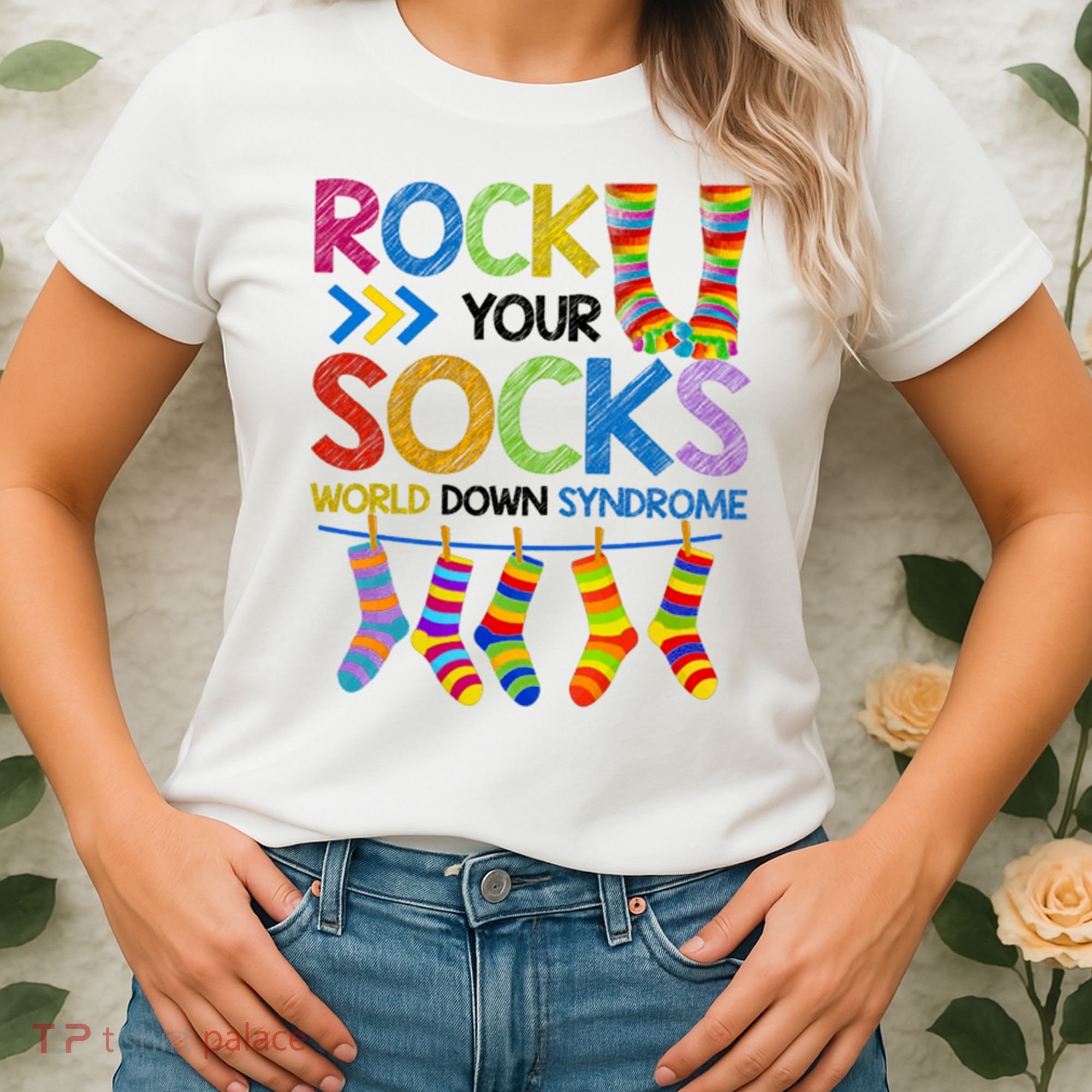 Rock Your Socks World Down Syndrome Awareness Women's T-Shirt