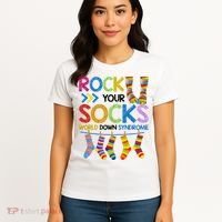 Rock Your Socks World Down Syndrome Awareness Women's T-Shirt thumb 4