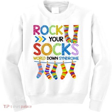 Rock Your Socks World Down Syndrome Awareness Kids Sweatshirt