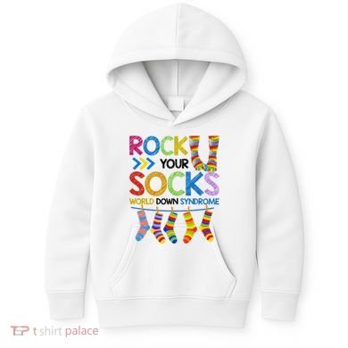 Rock Your Socks World Down Syndrome Awareness Kids Hoodie