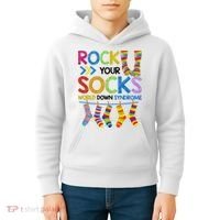 Rock Your Socks World Down Syndrome Awareness Kids Hoodie thumb 4