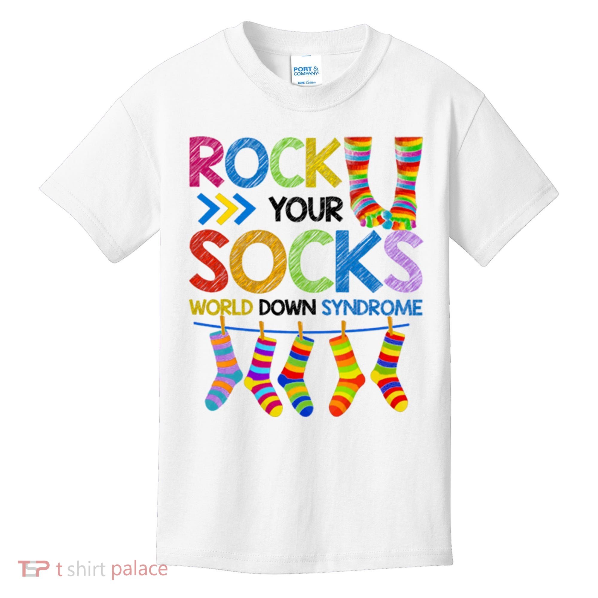 Rock Your Socks World Down Syndrome Awareness Kids T-Shirt