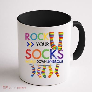 Rock Your Socks World Down Syndrome Awareness Coffee Mug back