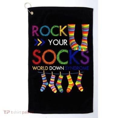 Rock Your Socks World Down Syndrome Awareness Golf Towel