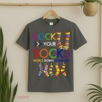Rock Your Socks World Down Syndrome Awareness T-Shirt thumb 2