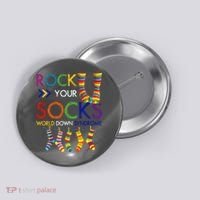 Rock Your Socks World Down Syndrome Awareness Button thumb 0