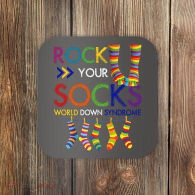 Rock Your Socks World Down Syndrome Awareness Coaster
