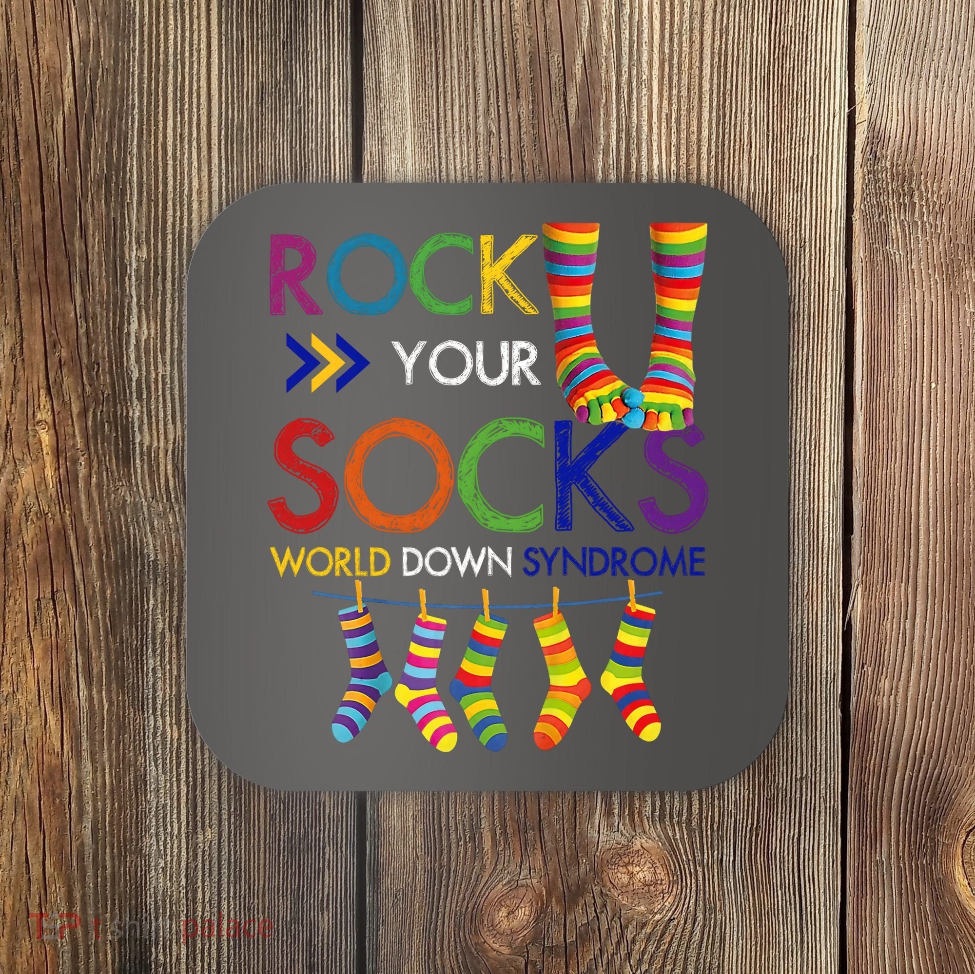 Rock Your Socks World Down Syndrome Awareness Coaster