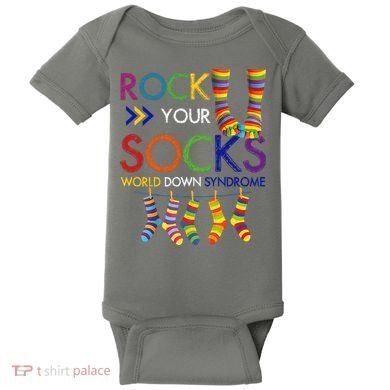 Rock Your Socks World Down Syndrome Awareness Baby Bodysuit