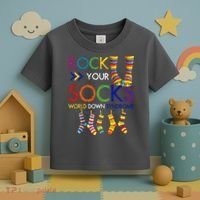 Rock Your Socks World Down Syndrome Awareness Toddler T-Shirt thumb 3
