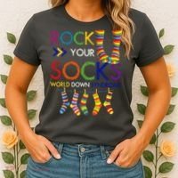 Rock Your Socks World Down Syndrome Awareness Women's T-Shirt thumb 2