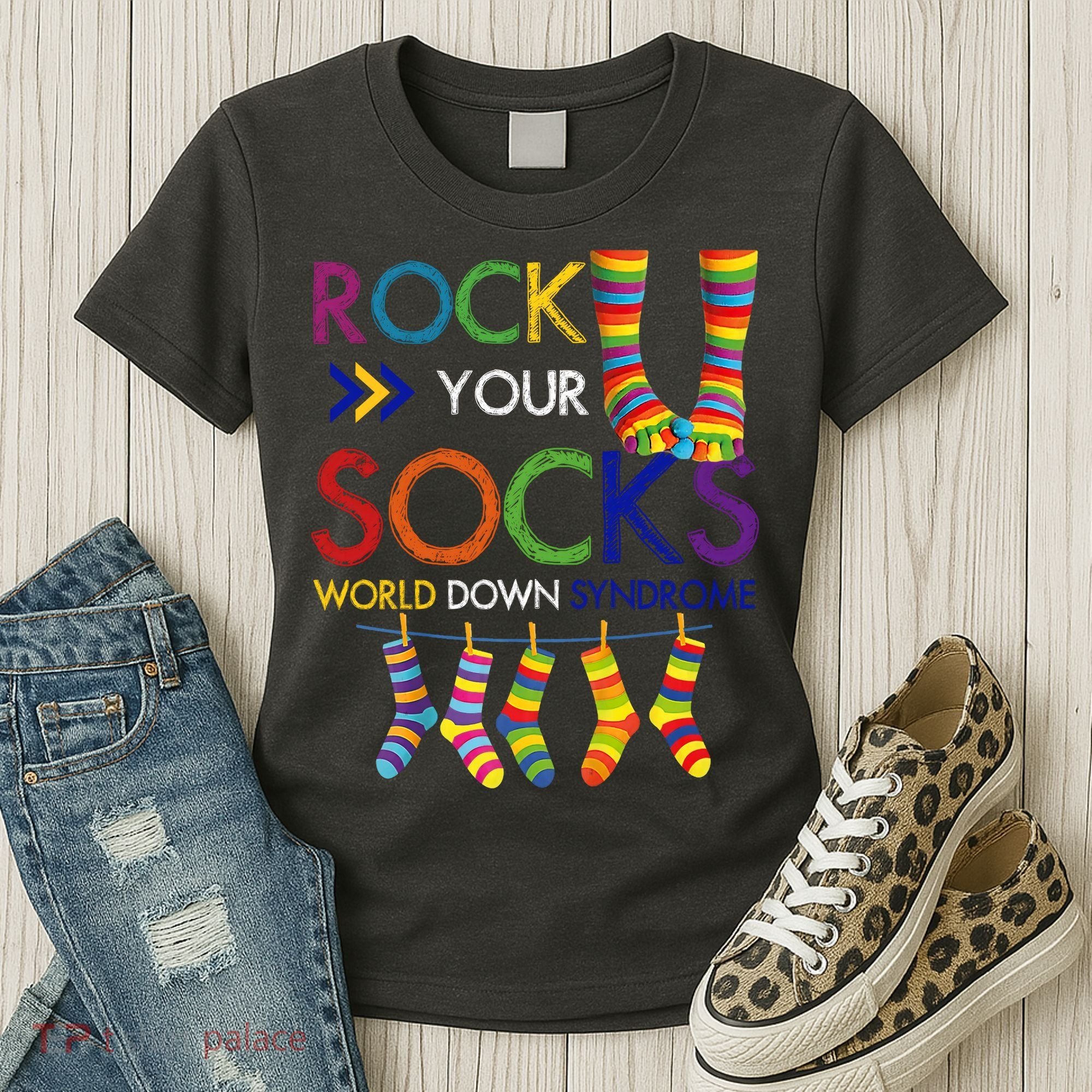 Rock Your Socks World Down Syndrome Awareness Women's T-Shirt