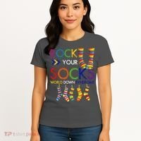 Rock Your Socks World Down Syndrome Awareness Women's T-Shirt thumb 4