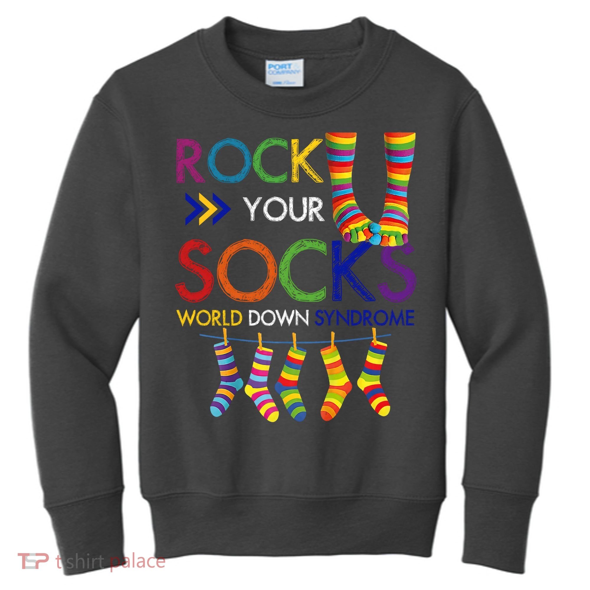 Rock Your Socks World Down Syndrome Awareness Kids Sweatshirt