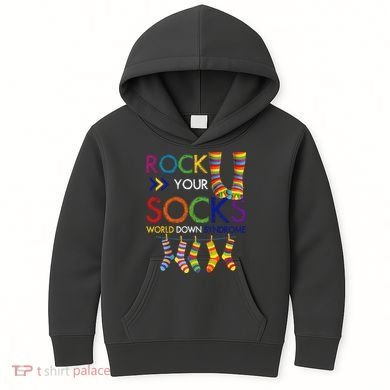 Rock Your Socks World Down Syndrome Awareness Kids Hoodie