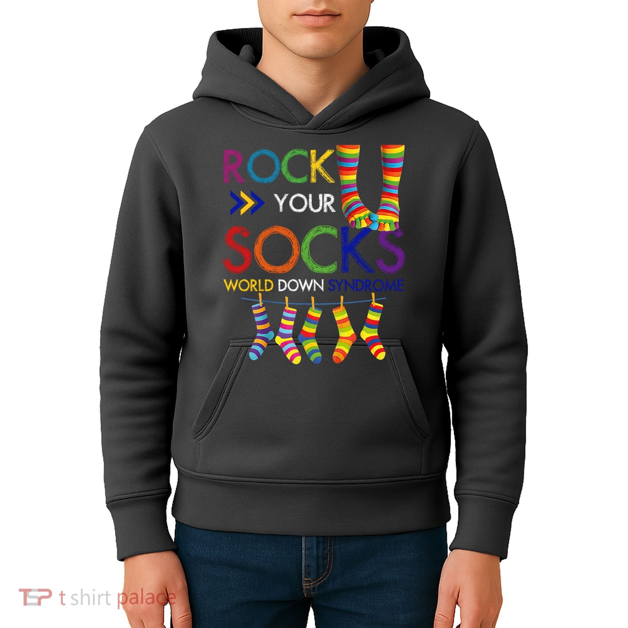 Rock Your Socks World Down Syndrome Awareness Kids Hoodie