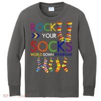 Rock Your Socks World Down Syndrome Awareness Kids Long Sleeve Shirt thumb 0