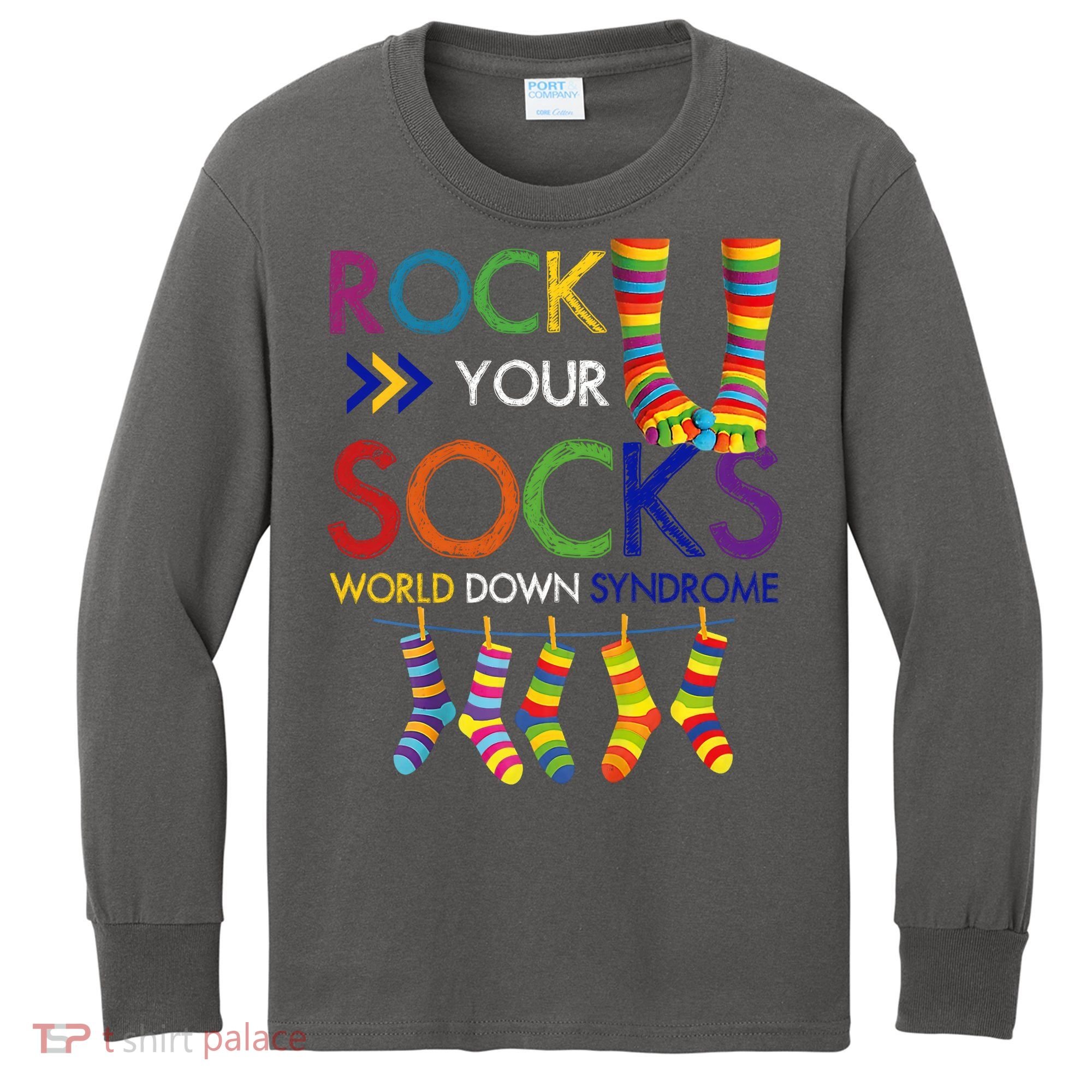 Rock Your Socks World Down Syndrome Awareness Kids Long Sleeve Shirt