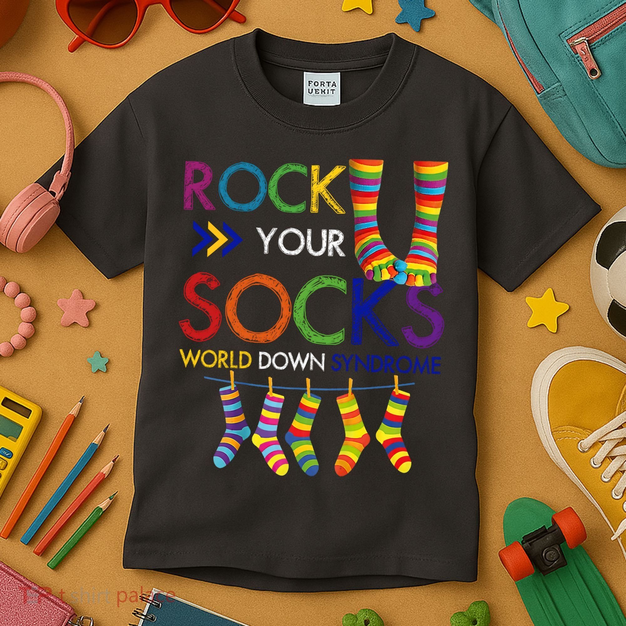 Rock Your Socks World Down Syndrome Awareness Kids T-Shirt