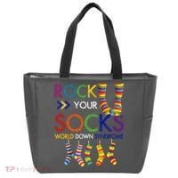 Rock Your Socks World Down Syndrome Awareness Tote Bag thumb 0