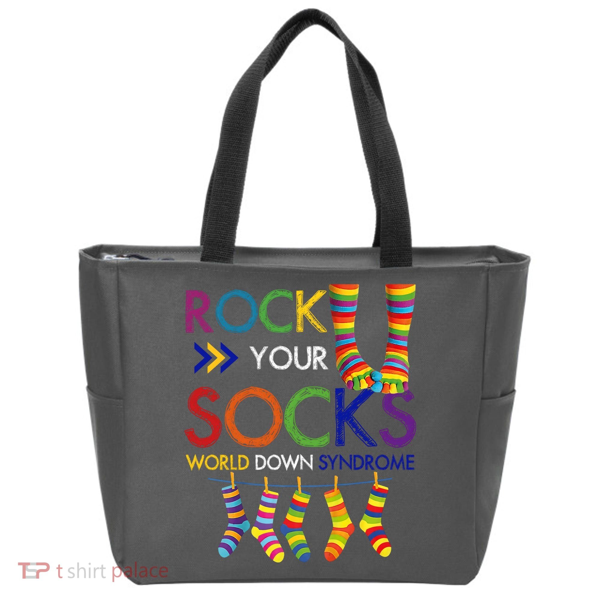 Rock Your Socks World Down Syndrome Awareness Tote Bag