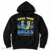 Rock Your Socks Down Syndrome Awareness Sped Teacher Women Hoodie thumb 0