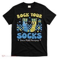 Rock Your Socks Down Syndrome Awareness Sped Teacher Women T-Shirt thumb 0