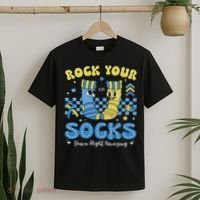 Rock Your Socks Down Syndrome Awareness Sped Teacher Women T-Shirt thumb 2