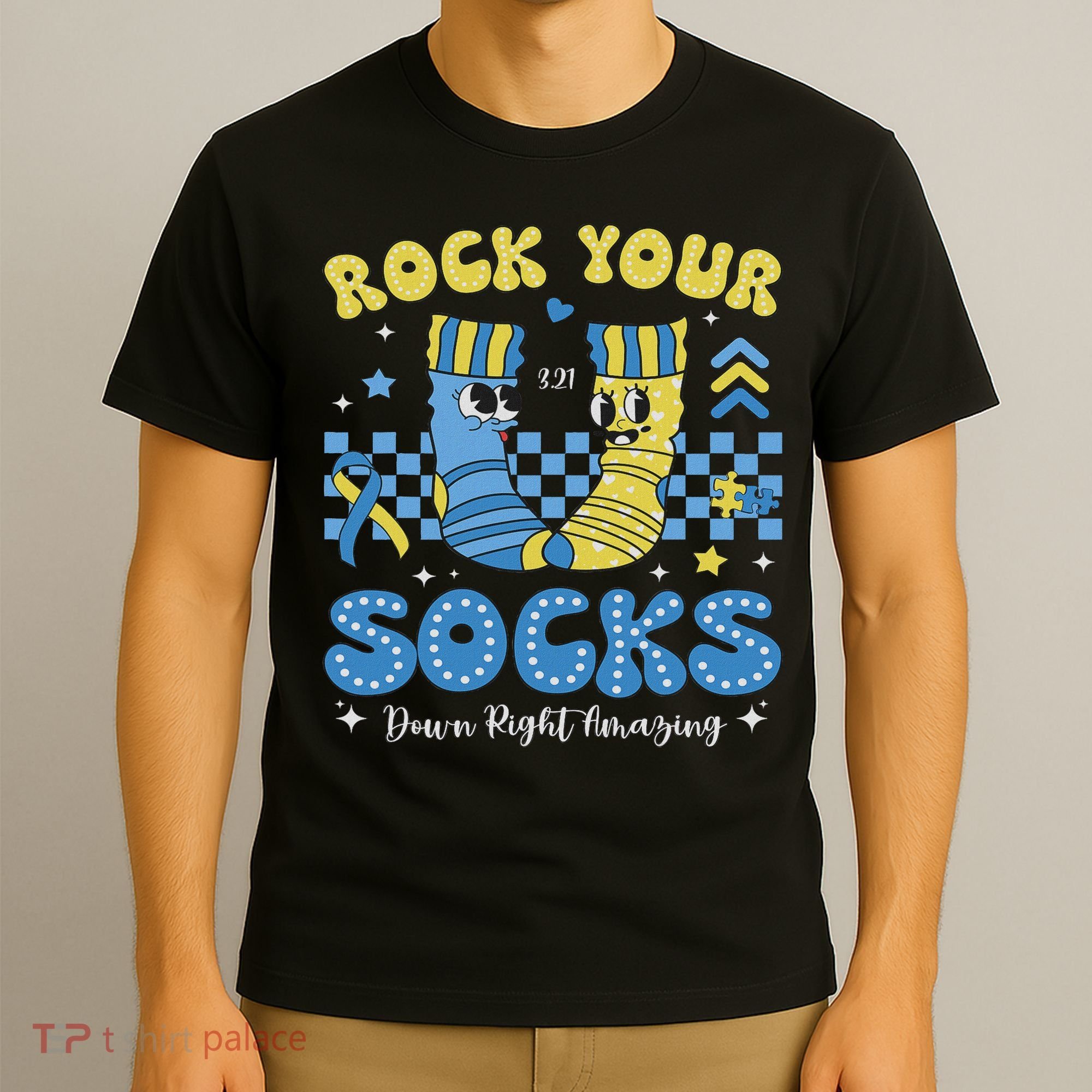 Rock Your Socks Down Syndrome Awareness Sped Teacher Women T-Shirt