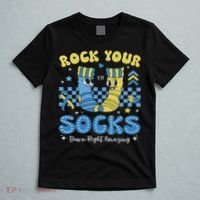 Rock Your Socks Down Syndrome Awareness Sped Teacher Women T-Shirt thumb 5