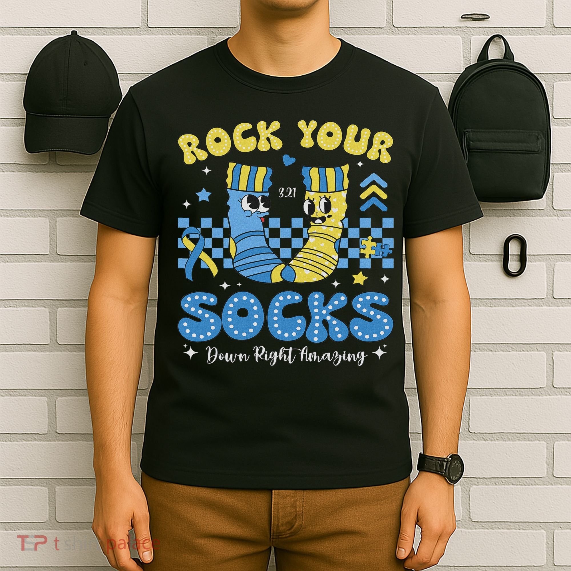 Rock Your Socks Down Syndrome Awareness Sped Teacher Women T-Shirt