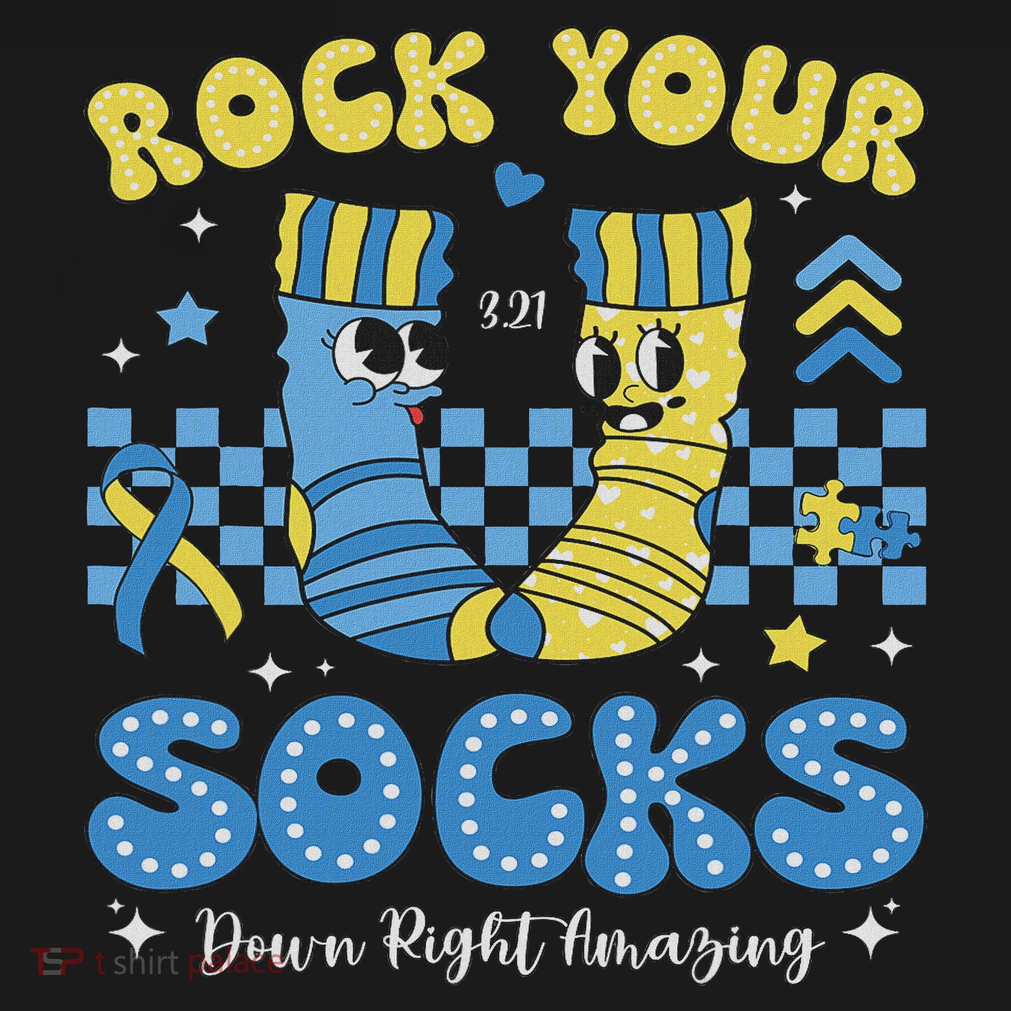 Rock Your Socks Down Syndrome Awareness Sped Teacher Women T-Shirt