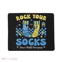 Rock Your Socks Down Syndrome Awareness Sped Teacher Women Mousepad thumb 0