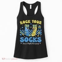 Rock Your Socks Down Syndrome Awareness Sped Teacher Women Women's Tank Top thumb 0