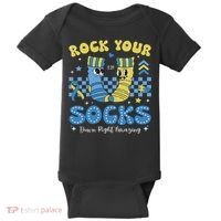 Rock Your Socks Down Syndrome Awareness Sped Teacher Women Baby Bodysuit thumb 0