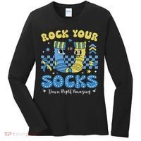 Rock Your Socks Down Syndrome Awareness Sped Teacher Women Women's Long Sleeve Shirt thumb 0