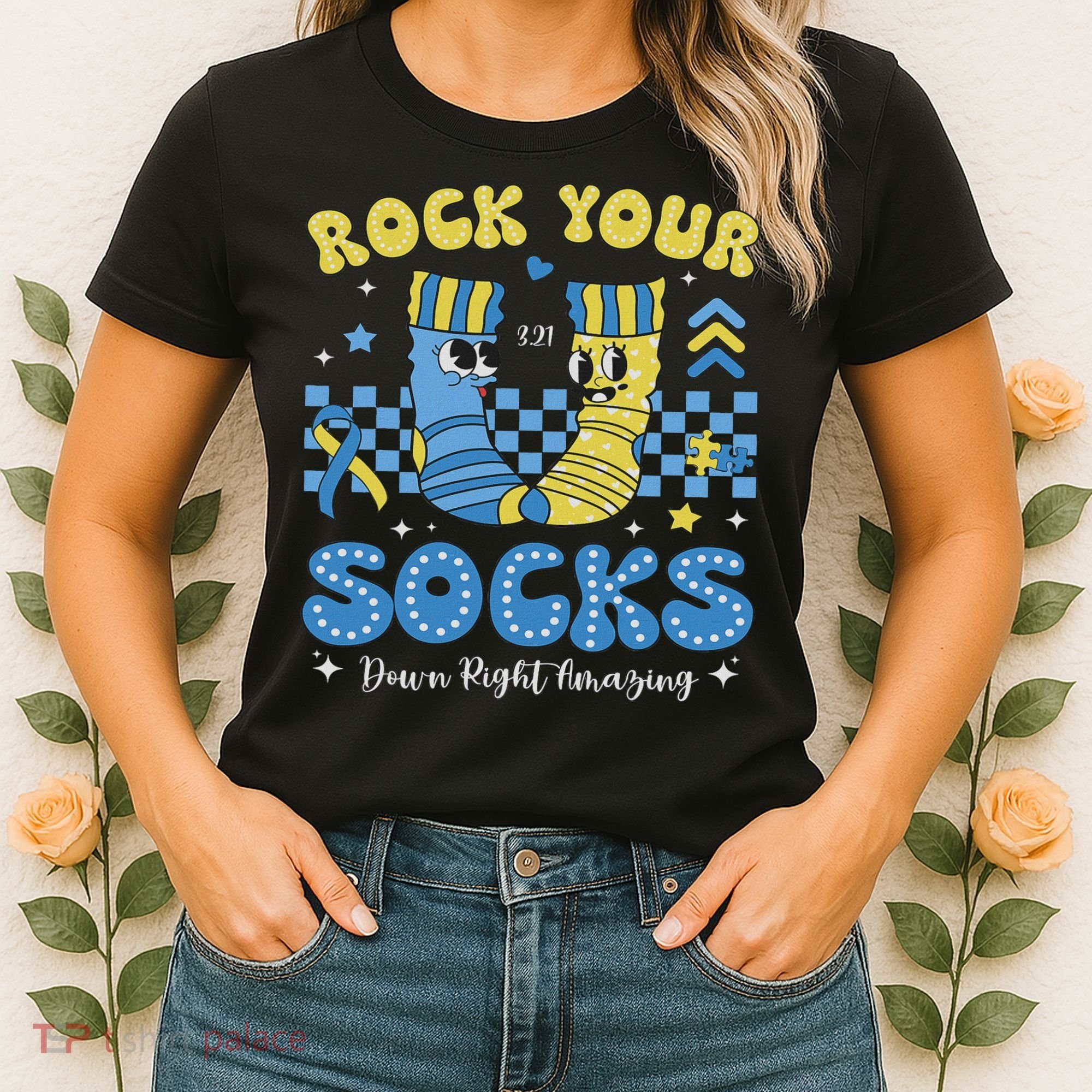 Rock Your Socks Down Syndrome Awareness Sped Teacher Women Women's T-Shirt