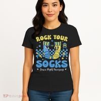 Rock Your Socks Down Syndrome Awareness Sped Teacher Women Women's T-Shirt thumb 4
