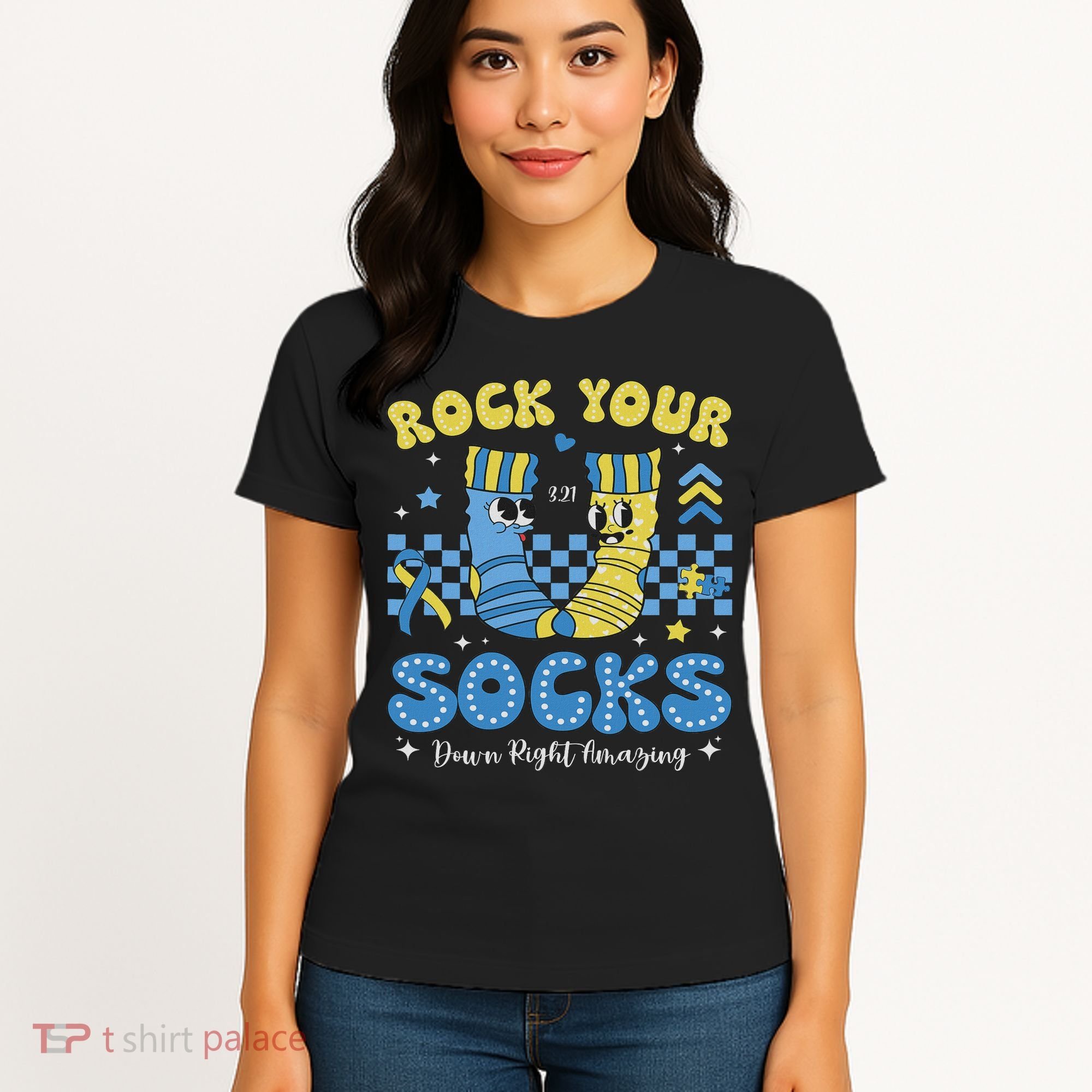 Rock Your Socks Down Syndrome Awareness Sped Teacher Women Women's T-Shirt