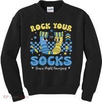 Rock Your Socks Down Syndrome Awareness Sped Teacher Women Kids Sweatshirt thumb 0