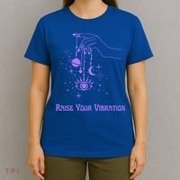 Raise Your Vibration New Age Purple Law Of Attraction Cute Gift T-Shirt thumb 4