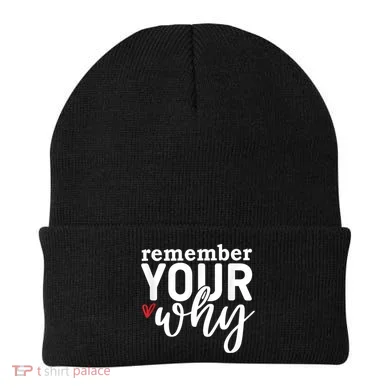 Remember Your Why Inspirational Beanie