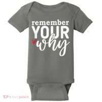 Remember Your Why Inspirational Baby Bodysuit thumb 0