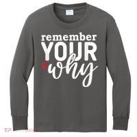 Remember Your Why Inspirational Kids Long Sleeve Shirt thumb 0