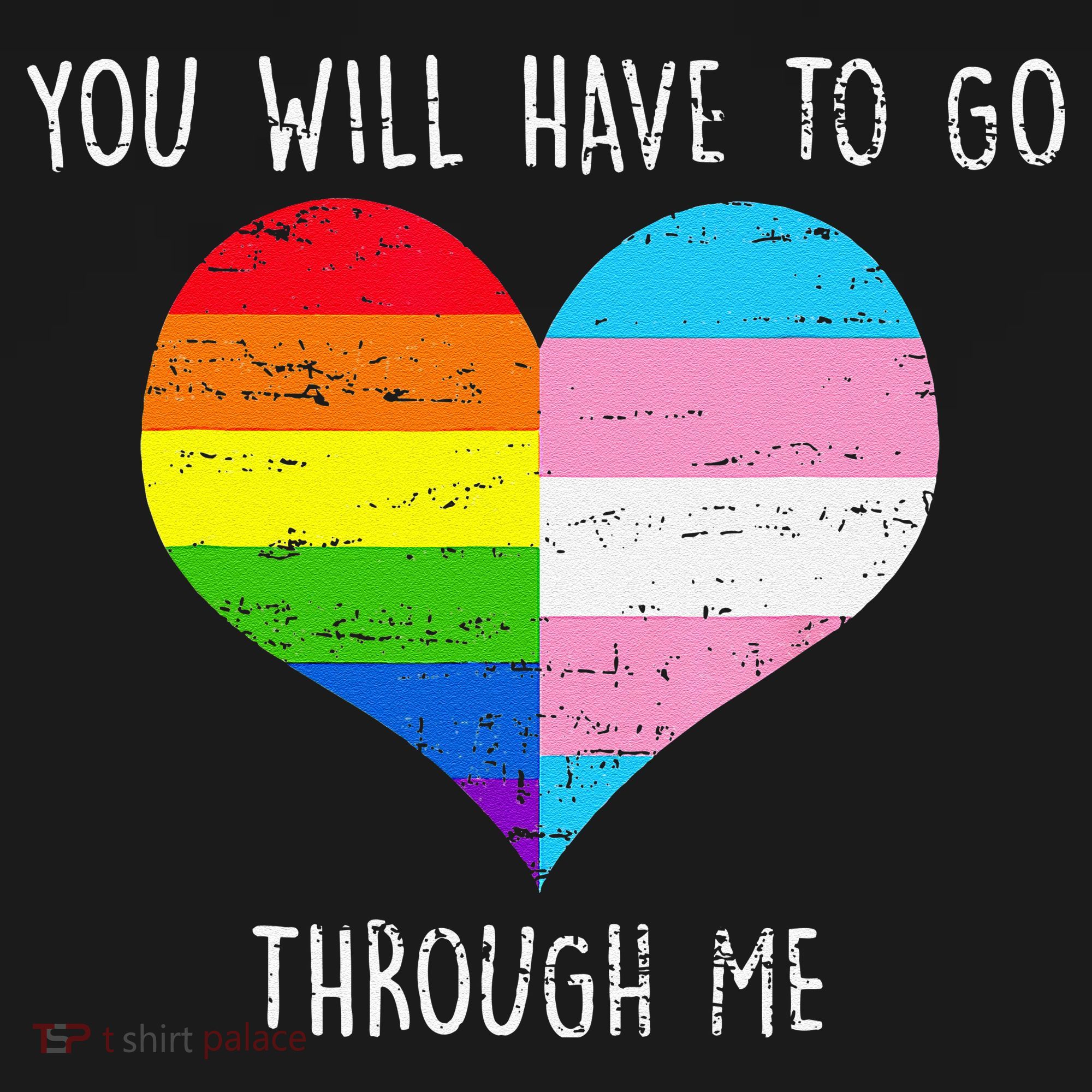 Retro You Will Have To Go Through Me Lgbtq Transg Backpack