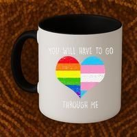 Retro You Will Have To Go Through Me Lgbtq Transg Coffee Mug thumb 2