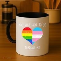 Retro You Will Have To Go Through Me Lgbtq Transg Coffee Mug thumb 4