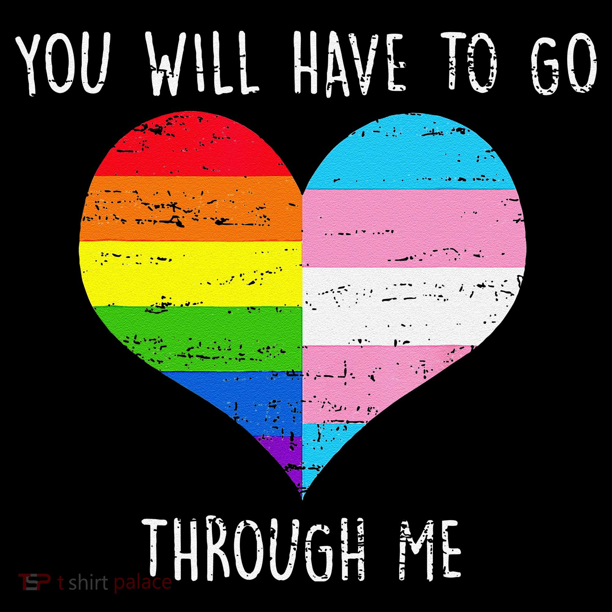 Retro You Will Have To Go Through Me Lgbtq Transg Coffee Mug