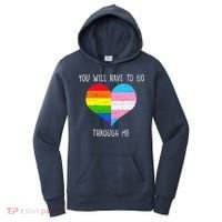 Retro You Will Have To Go Through Me Lgbtq Transg Women's Hoodie thumb 0